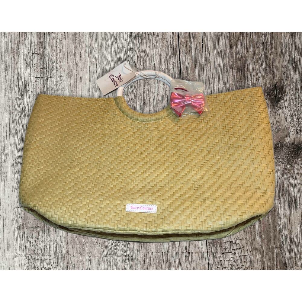 Juicy Couture ring handle pink lined woven stray purse. New with tags